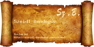 Szeidl Bendegúz névjegykártya